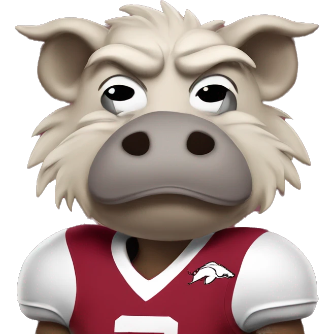 frowning arkansas razorbacks mascot emoji