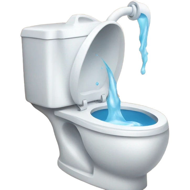 A toilet squirting water out of the lid emoji