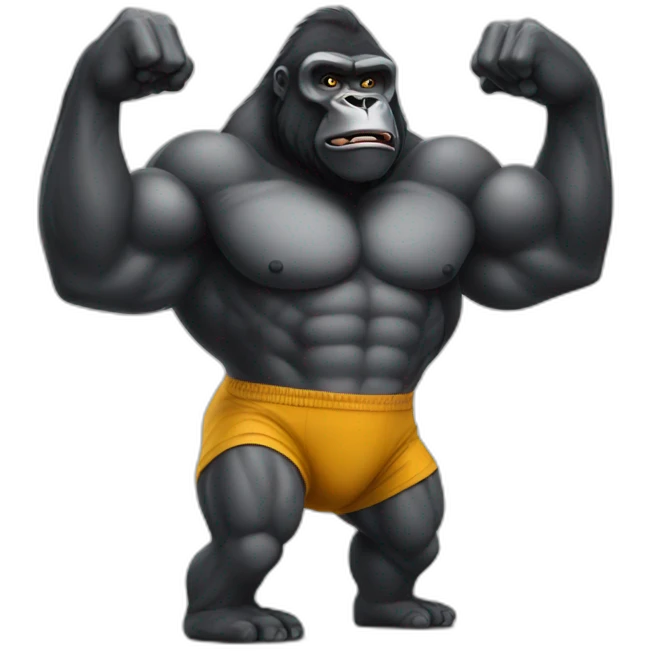 Gorilla bodybuilder  emoji
