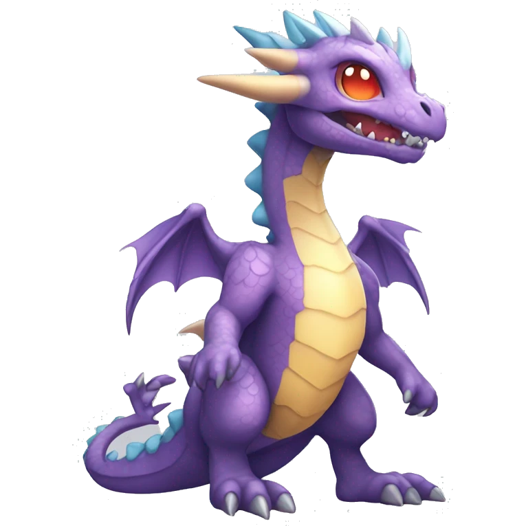 Kawaii Edgy Bright Ethereal Fantasy Dragon Pokémon Fakemon full body emoji