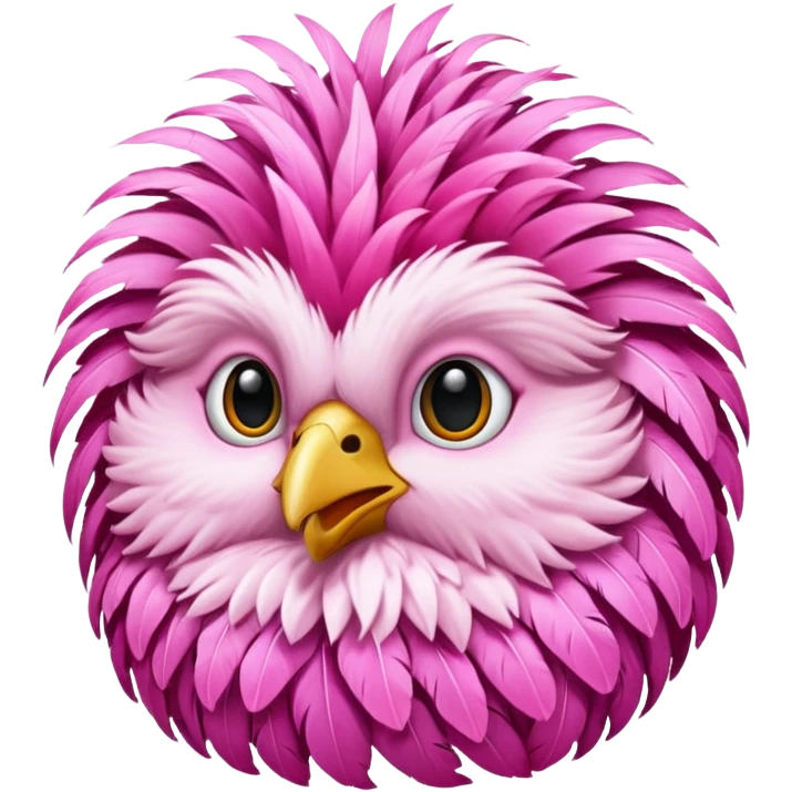 pink feathered bird emoji