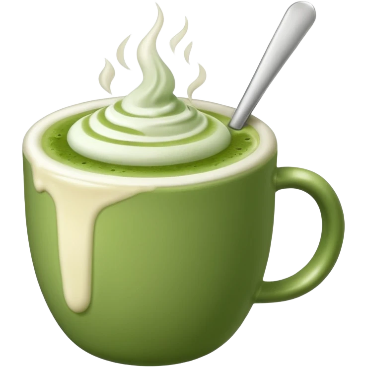 hot matcha latte emoji