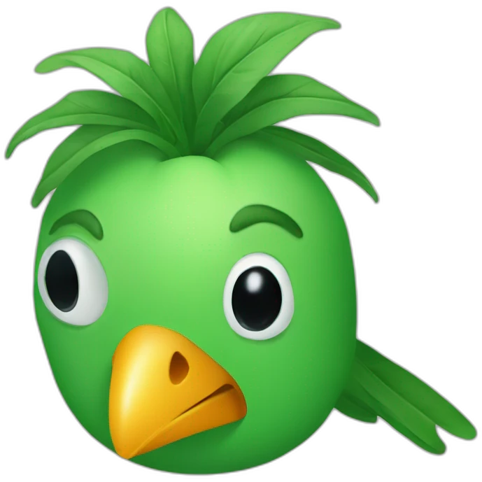 Grüner Papagei mit zwei Köpfe emoji