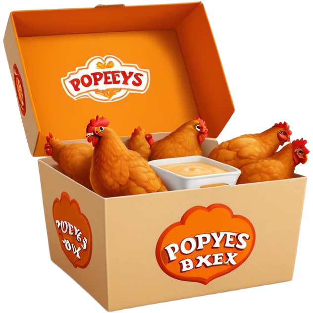 Popeyes 8-piece chicken box emoji