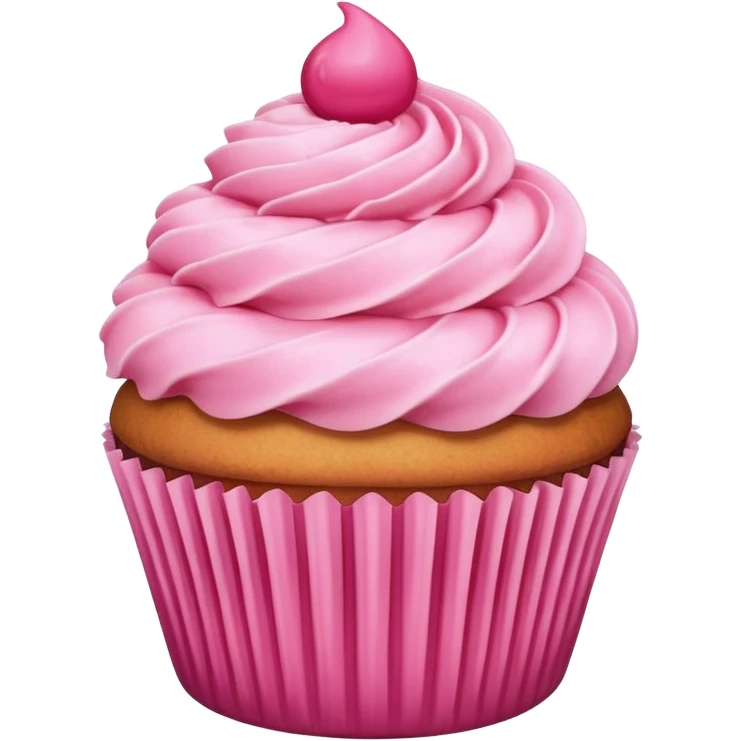 Cupcake with pink icing emoji