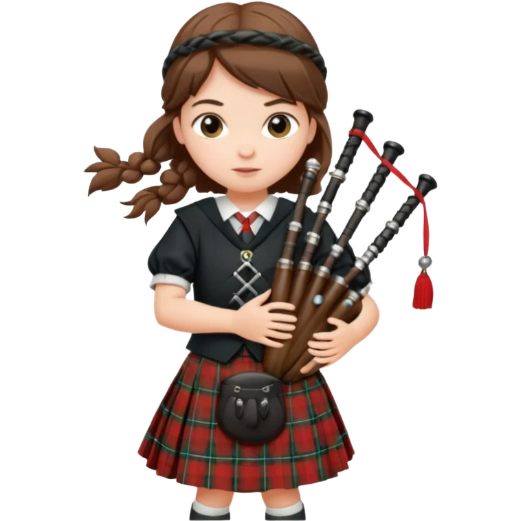scotch girl playing bagpipe emoji