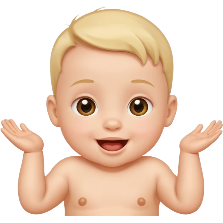 baby running joyful expression emoji
