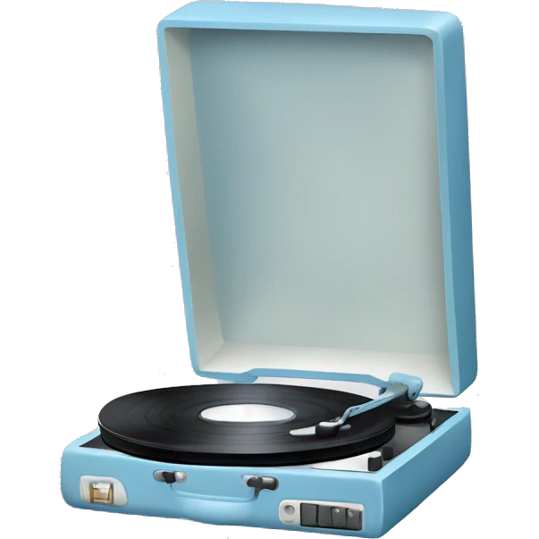 pale blue record player emoji