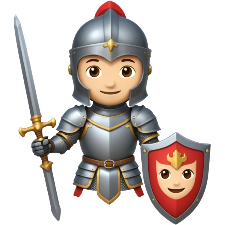 knight, no sword, chibi full body emoji