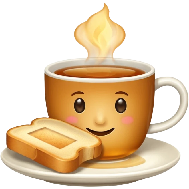 Tost ile çay emojisi emoji