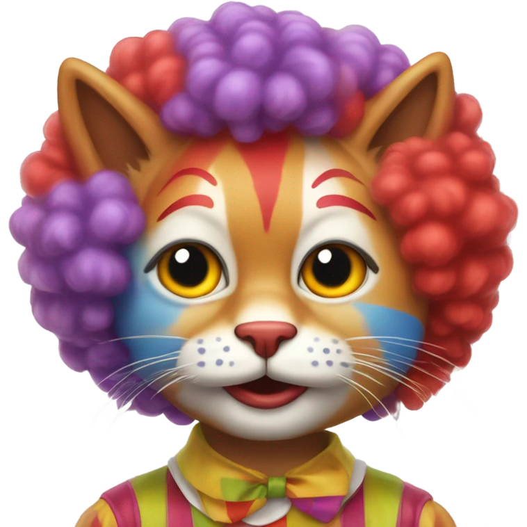 Cat clown emoji