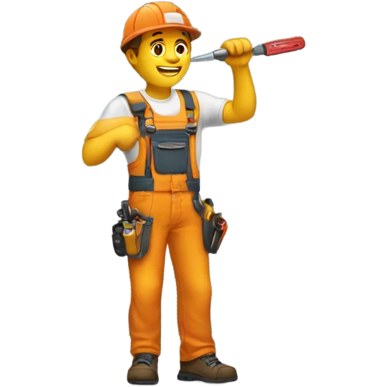 Guy fixing garage door  emoji