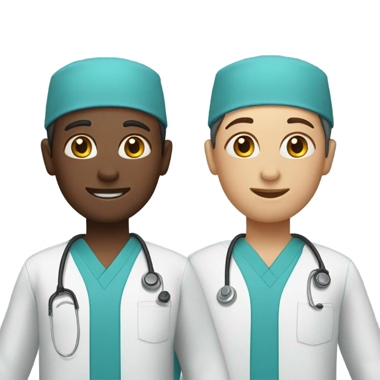 Two people in scrubs emoji