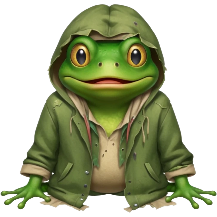 homeless forg with torn dirty clothes

 emoji