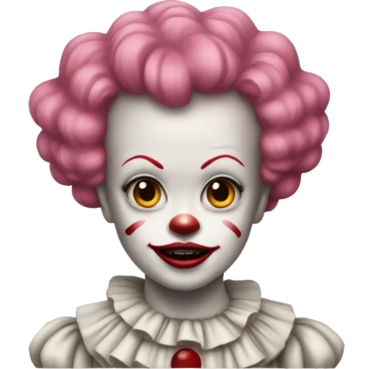 Pennywise with pink hair and makeup emoji