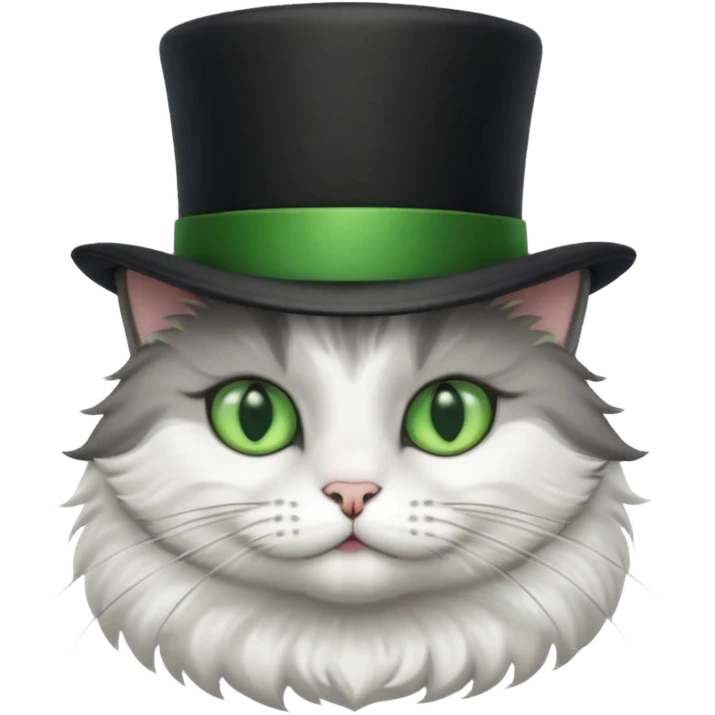 cat wearing a tophat emoji