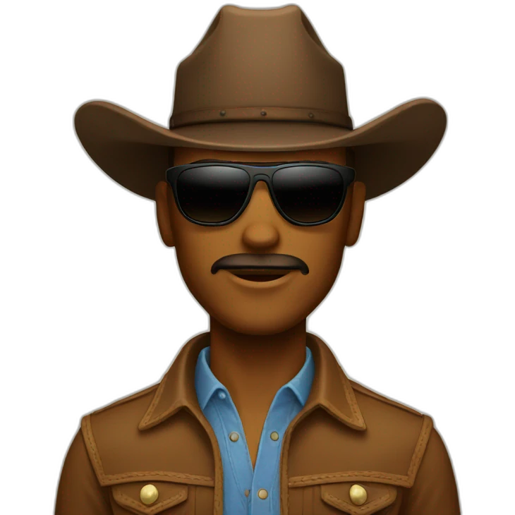 cowboy with sunglasses emoji