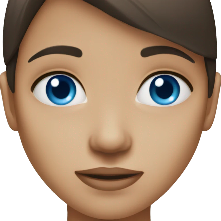 Brunette with blue eyes emoji
