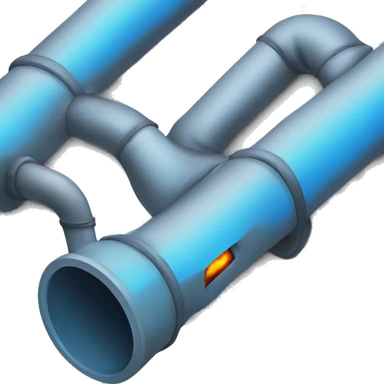 A gas pipe with blue fire emoji