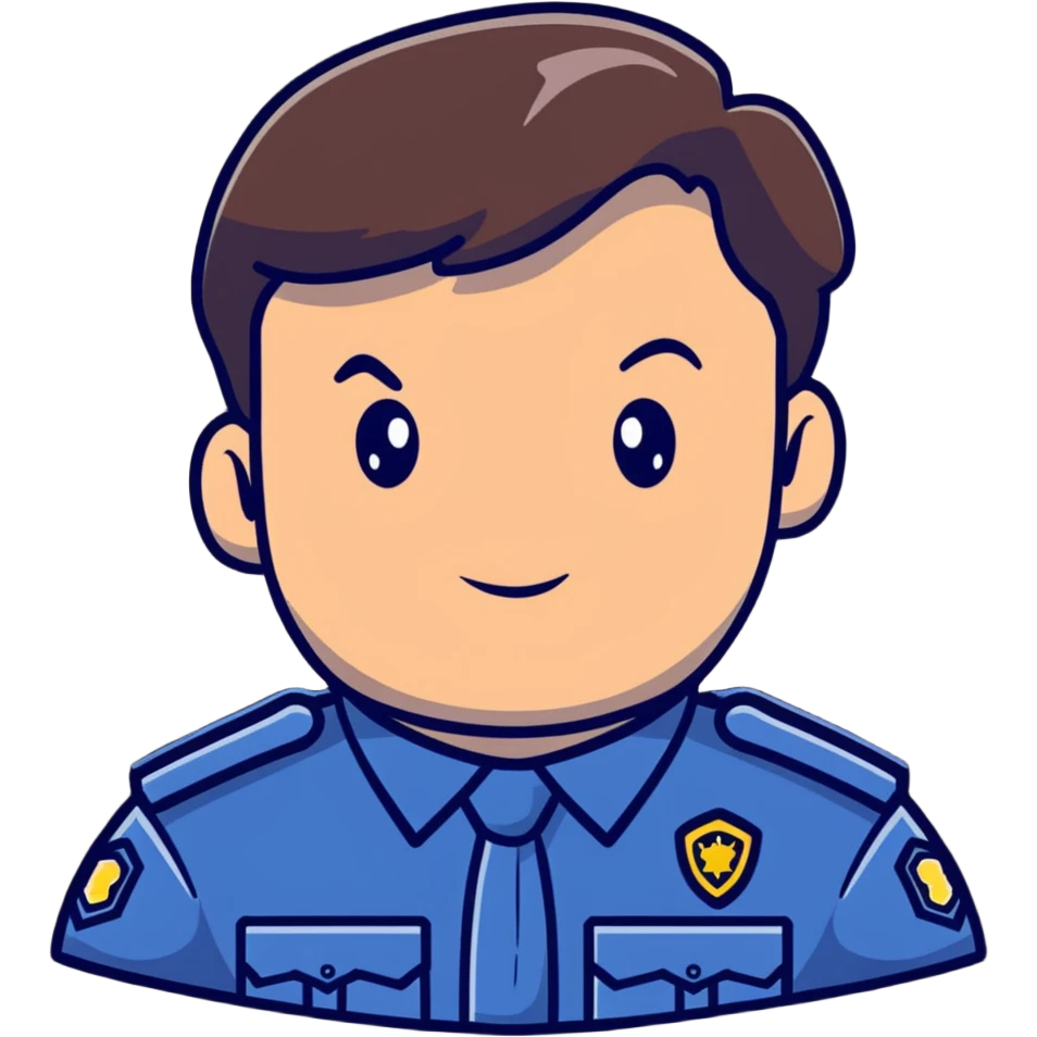 Nathan Fillion as John Nolan from The Rookie, police officer with short hair and uniform emoji