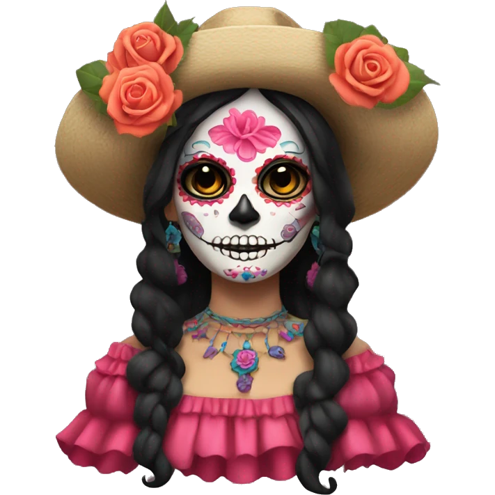 CATRINA MEXICANA FLORES ROSAS emoji
