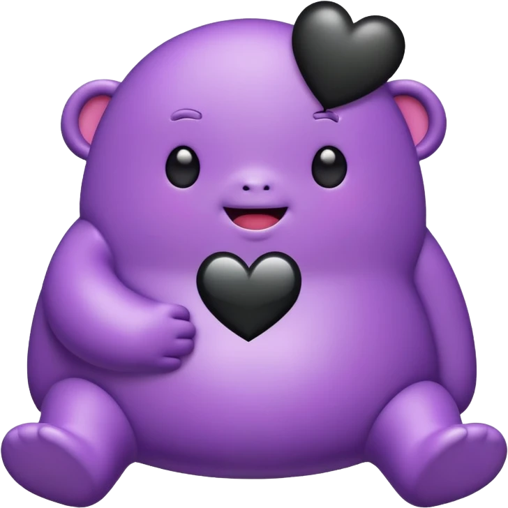 Tellytubby black heart emoji