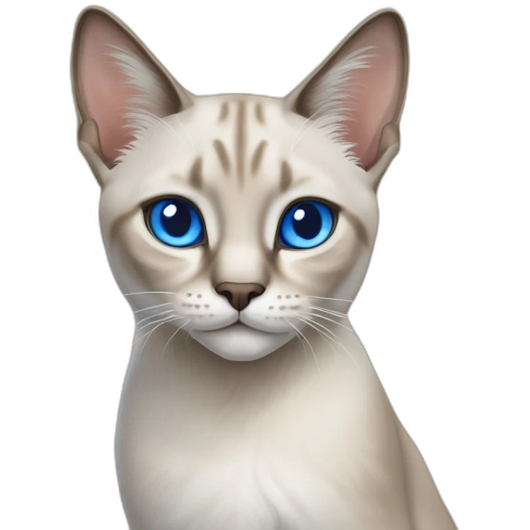 lynx point siamese cat with blue eyes casting a wizard spell emoji