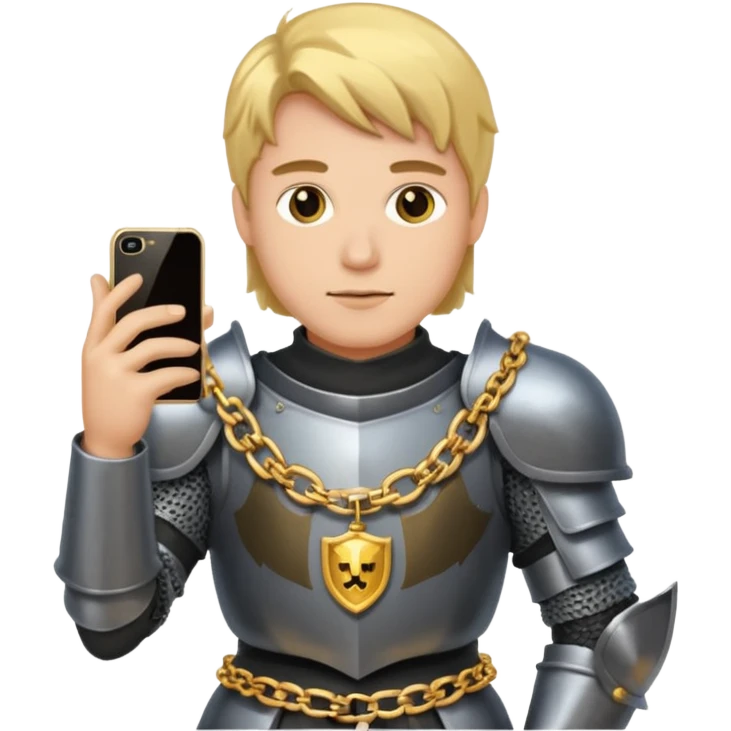 Knight gold chain phone emoji