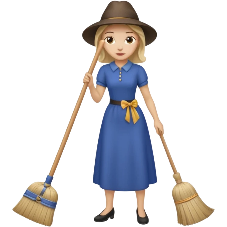 señora barriendo emoji