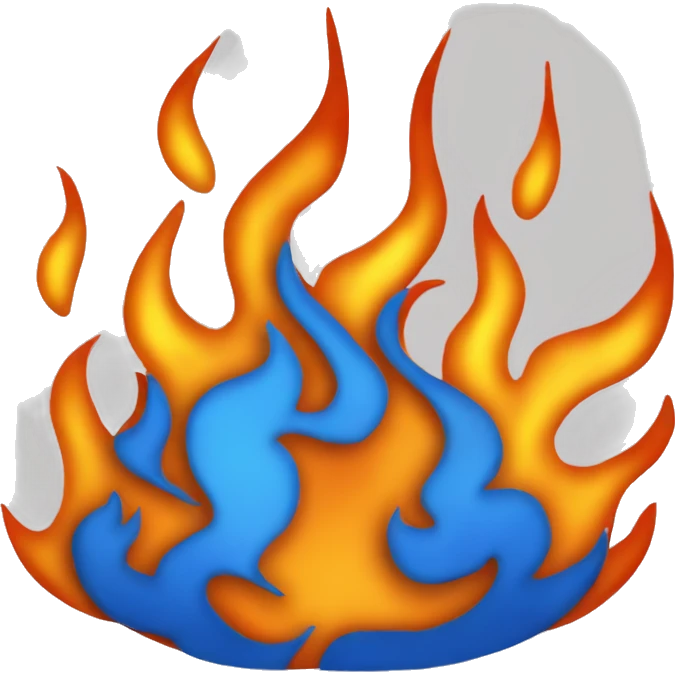 fire blue color emoji