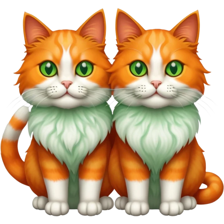 3 head cat emoji