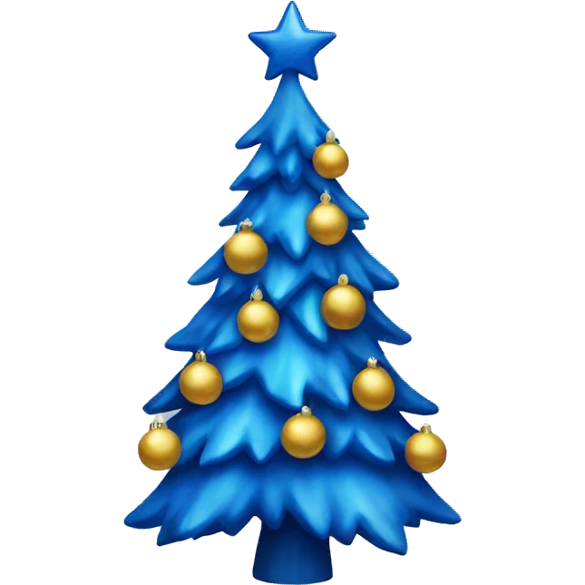 Blue Christmas tree emoji