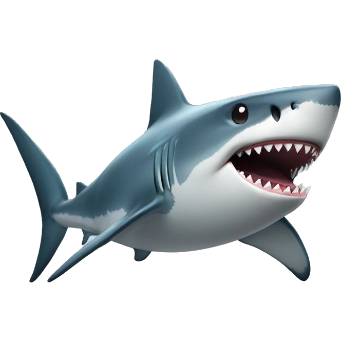 Shark with a top hace  emoji
