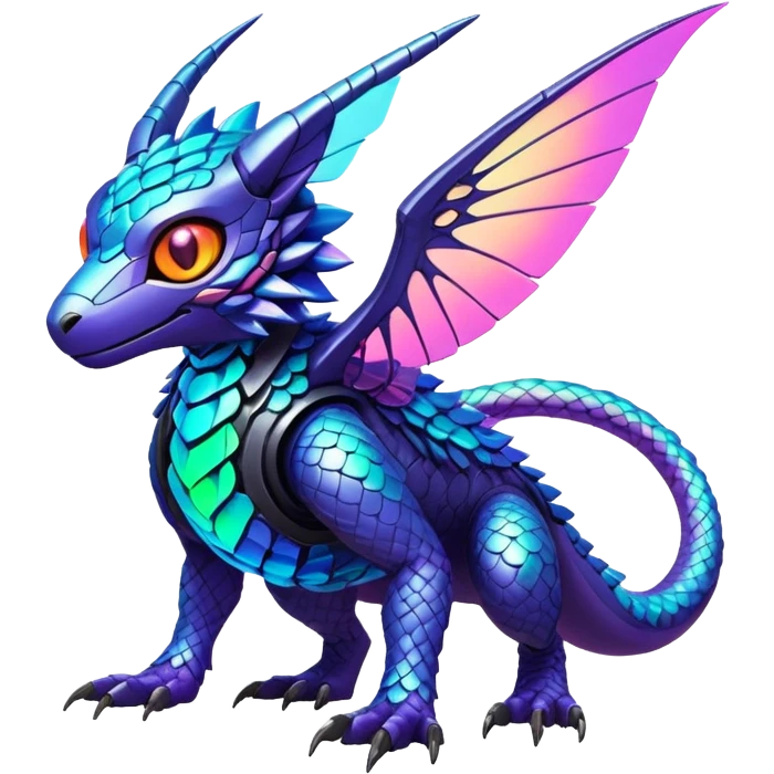  exotic futuristic lush cozy warm-colored modern colorful neon-colored cyber-Fakémon-Digimon-Trico-creature emoji