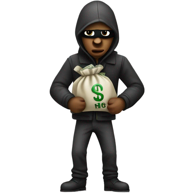 A robber with a bag of money emoji