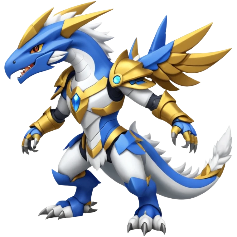 Wargreymon-Latios-Kyurem-Sergal-Fakémon-hybrid-fusion, full body emoji