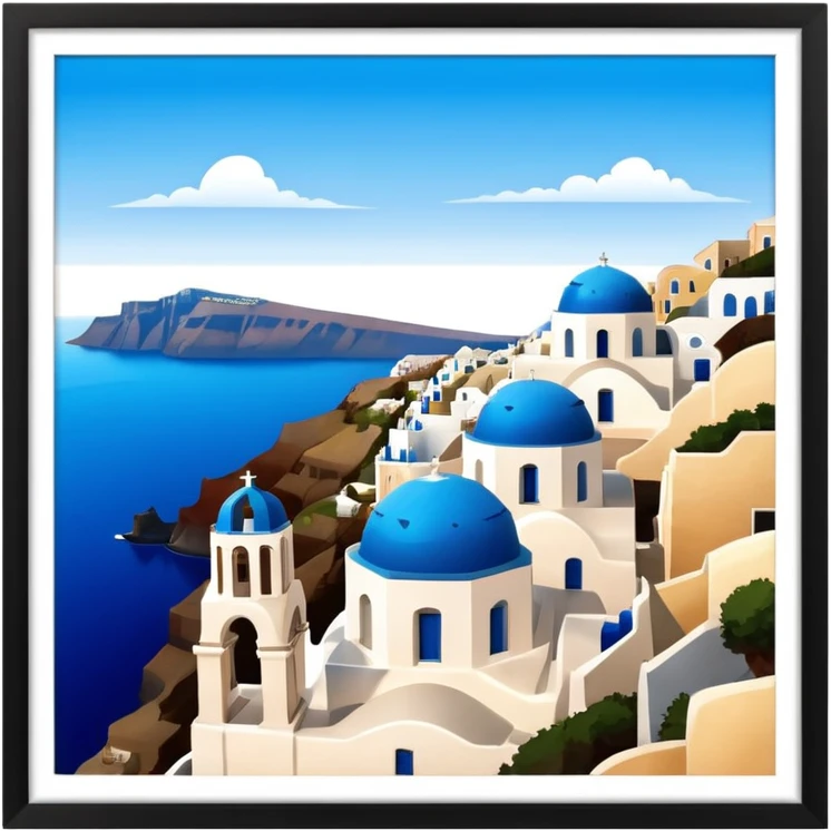 Santorini greece emoji