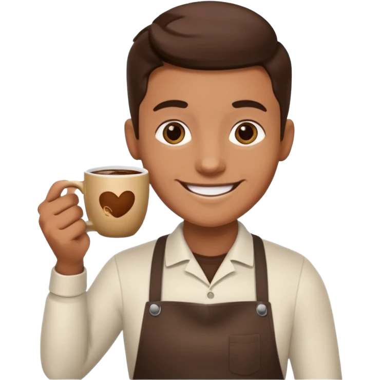 barista with big cup of coffee emoji