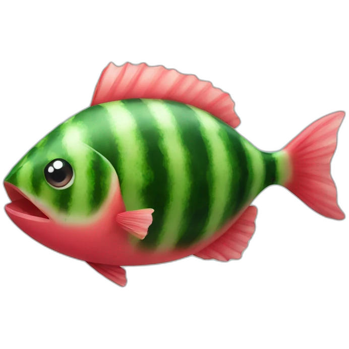 Watermelon fish emoji