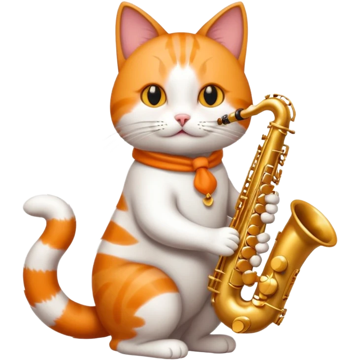 cat playing saxophone jazz emoji
