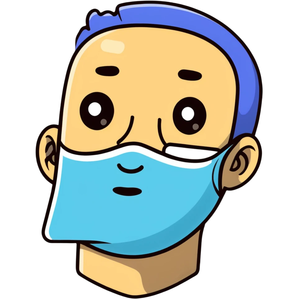 Face with one swollen cheek with square ice pack applied to it emoji