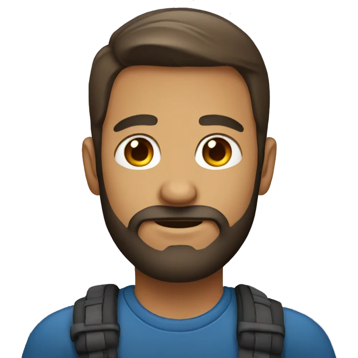 male portrait with beard emoji