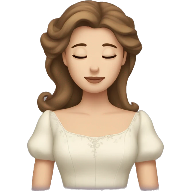 Cinderella sleep with brown hair  emoji
