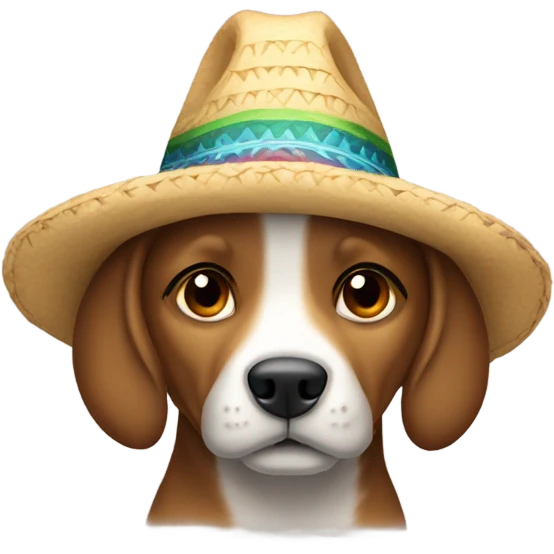 Perro con sombrero emoji