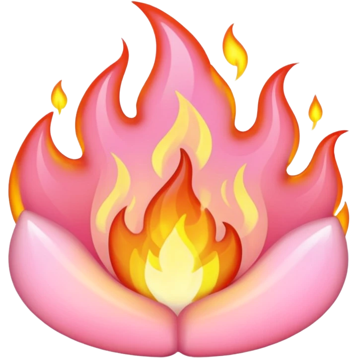 Pale pink fire emoji emoji