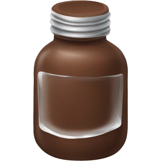 brown jar of nail polish emoji