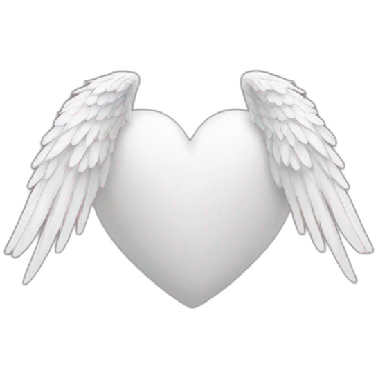 Heart white wings emoji