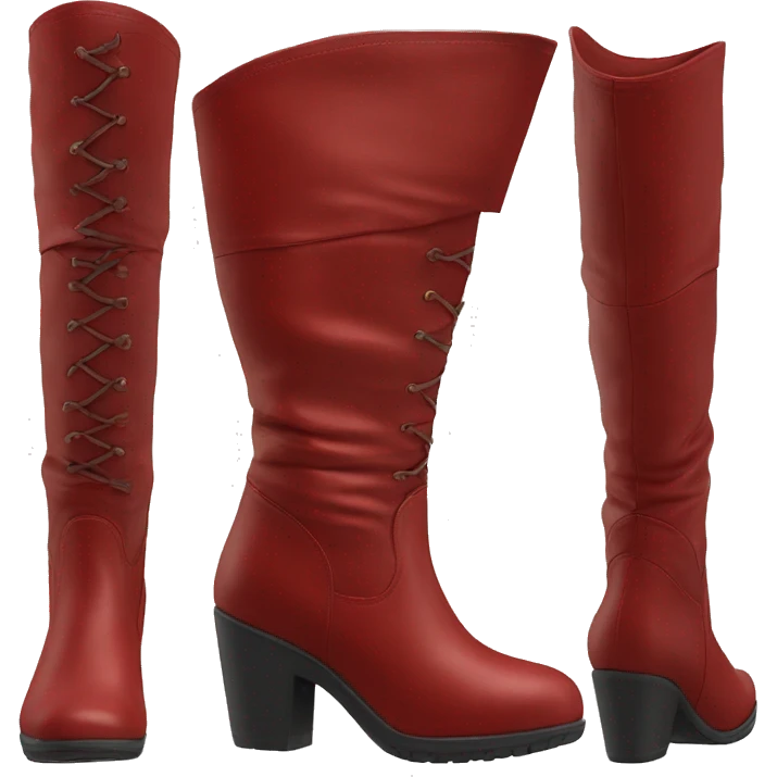Red leather knee high boots emoji