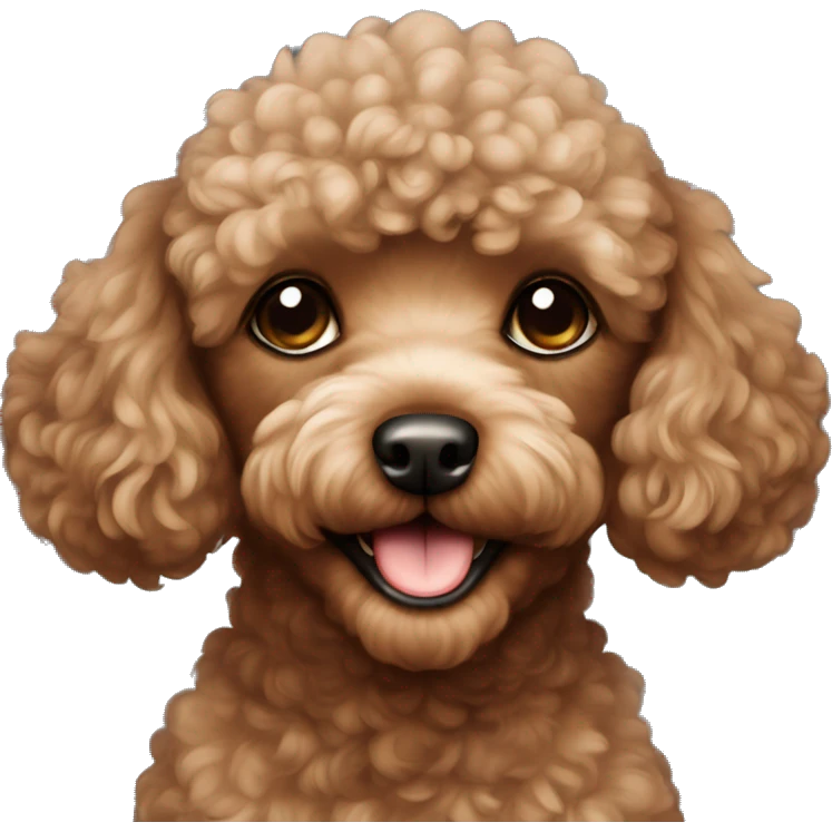 brown toy poodle  emoji