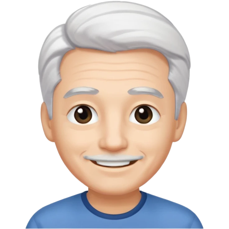 pure white hair,black eyebrows,cute mature Boy,  emoji